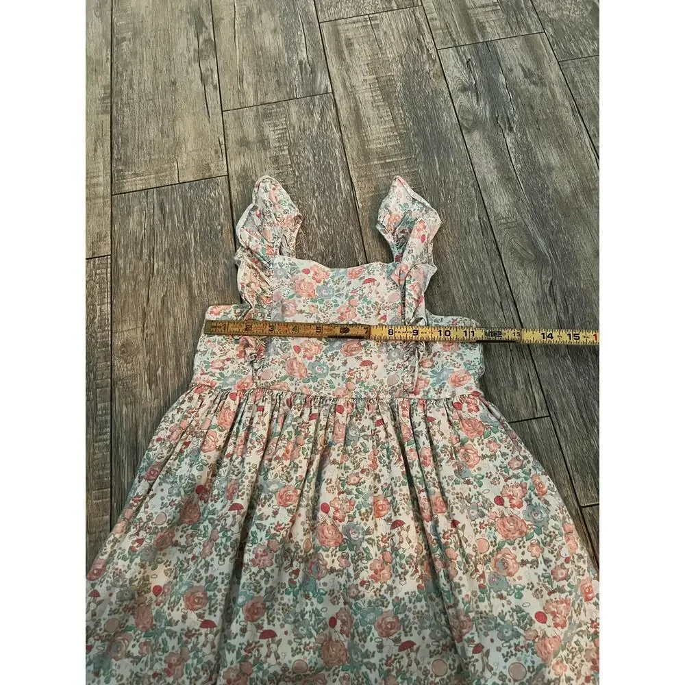 Laura Ashley Girl Multicolor Floral Print Sleeveless Fit & Flare Dress Size 6